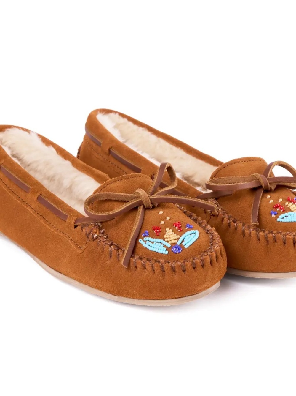 Free People x Minnetonka Ayashe Beaded Suede Moccasins Size 8 NIB
